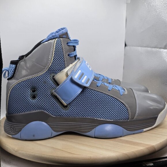 EKTIO Basketball Grey/Blue Men's Shoes Anti Ankle Sprain SIZE 14 - RARE - Picture 3 of 9